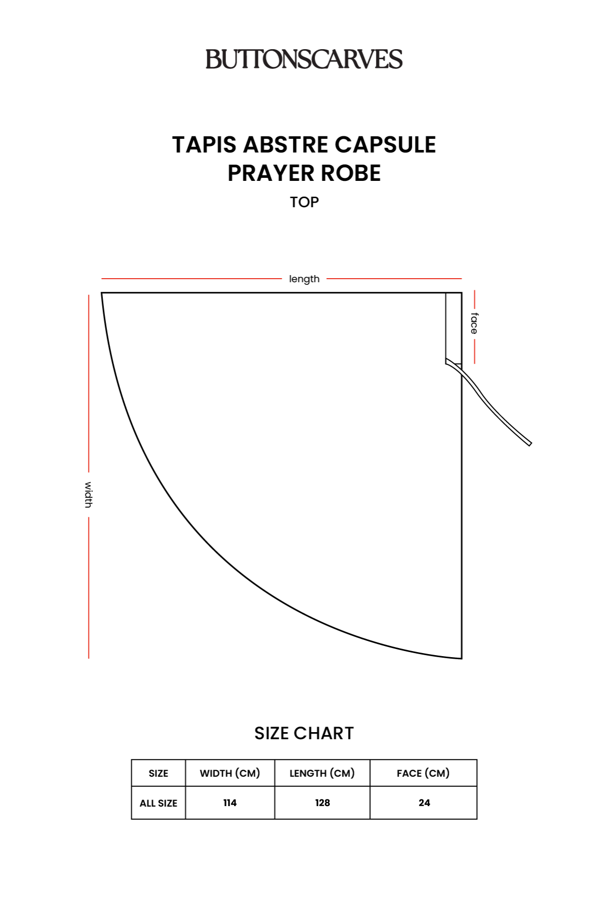Tapis Abstre Capsule Prayer Robe - Charcoal