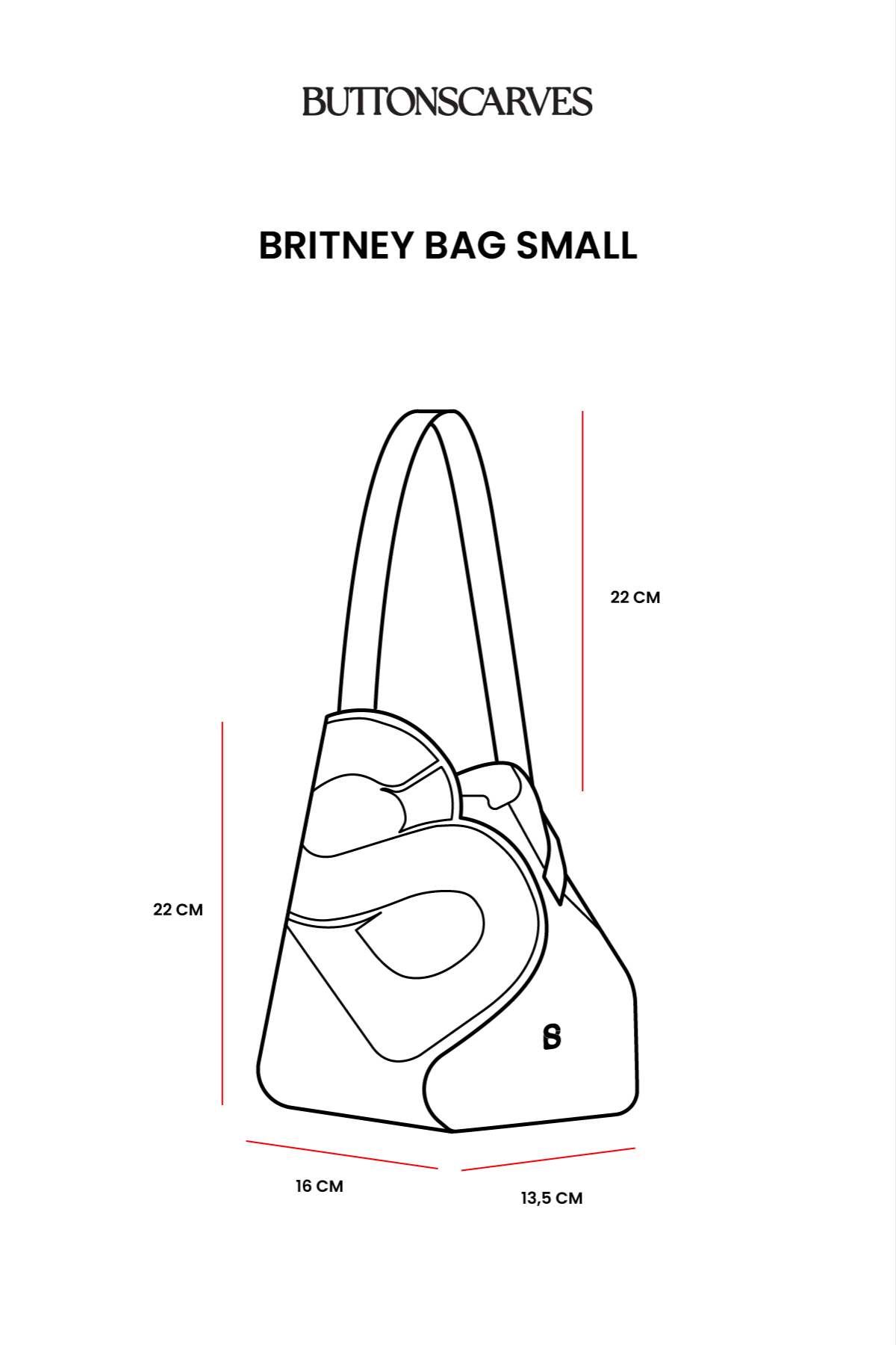 Britney Bag Small - Black in GHW