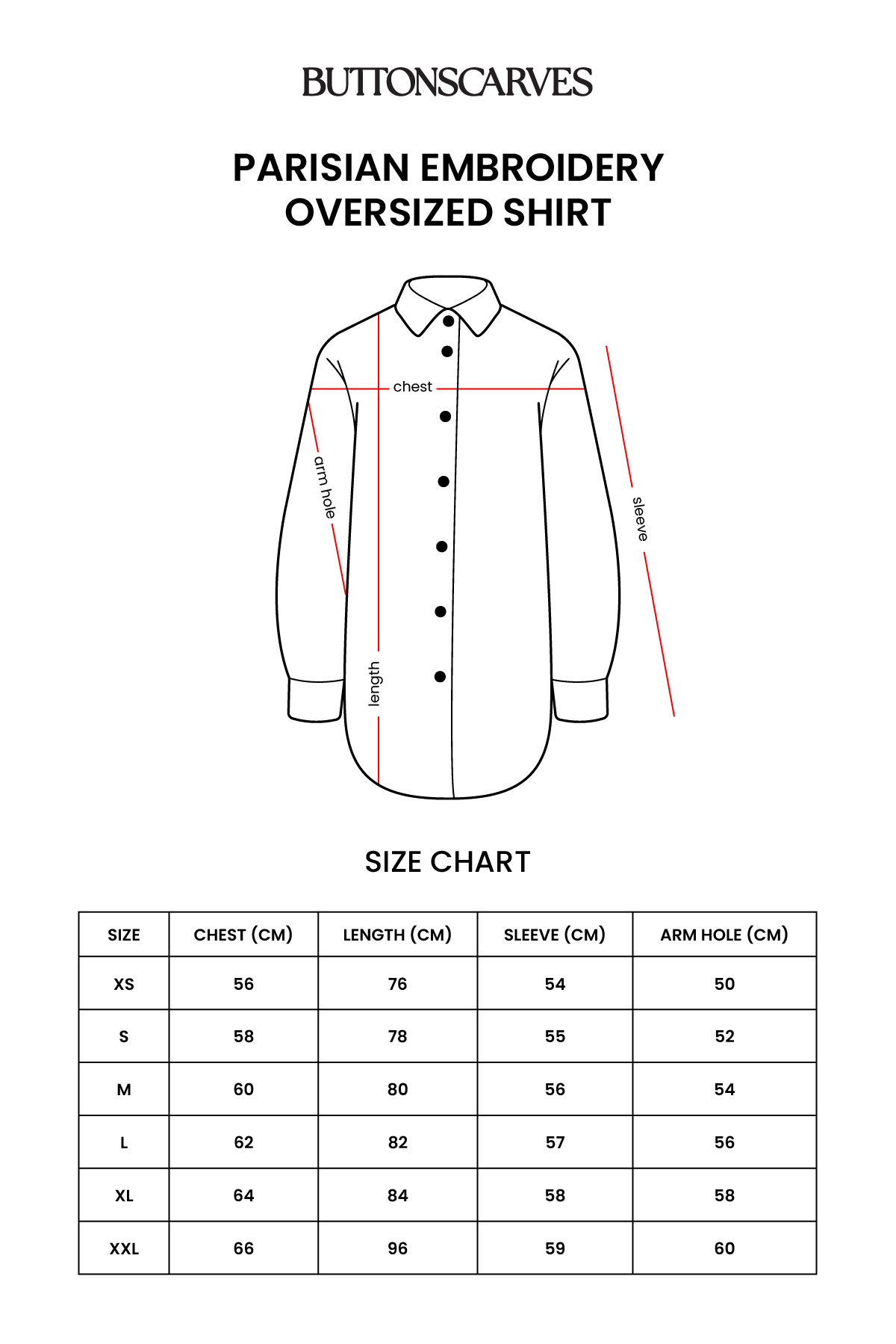 Parisian Embroidery Oversized Shirt - White