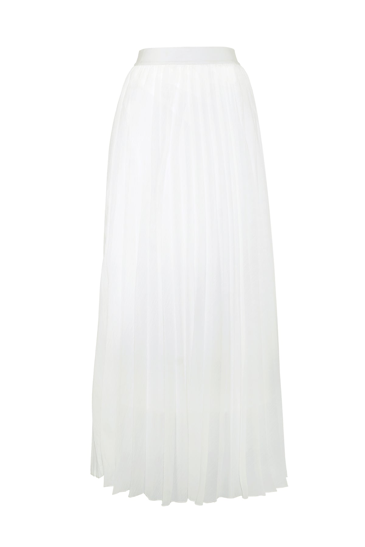 Pleated Skirt - White – Buttonscarves
