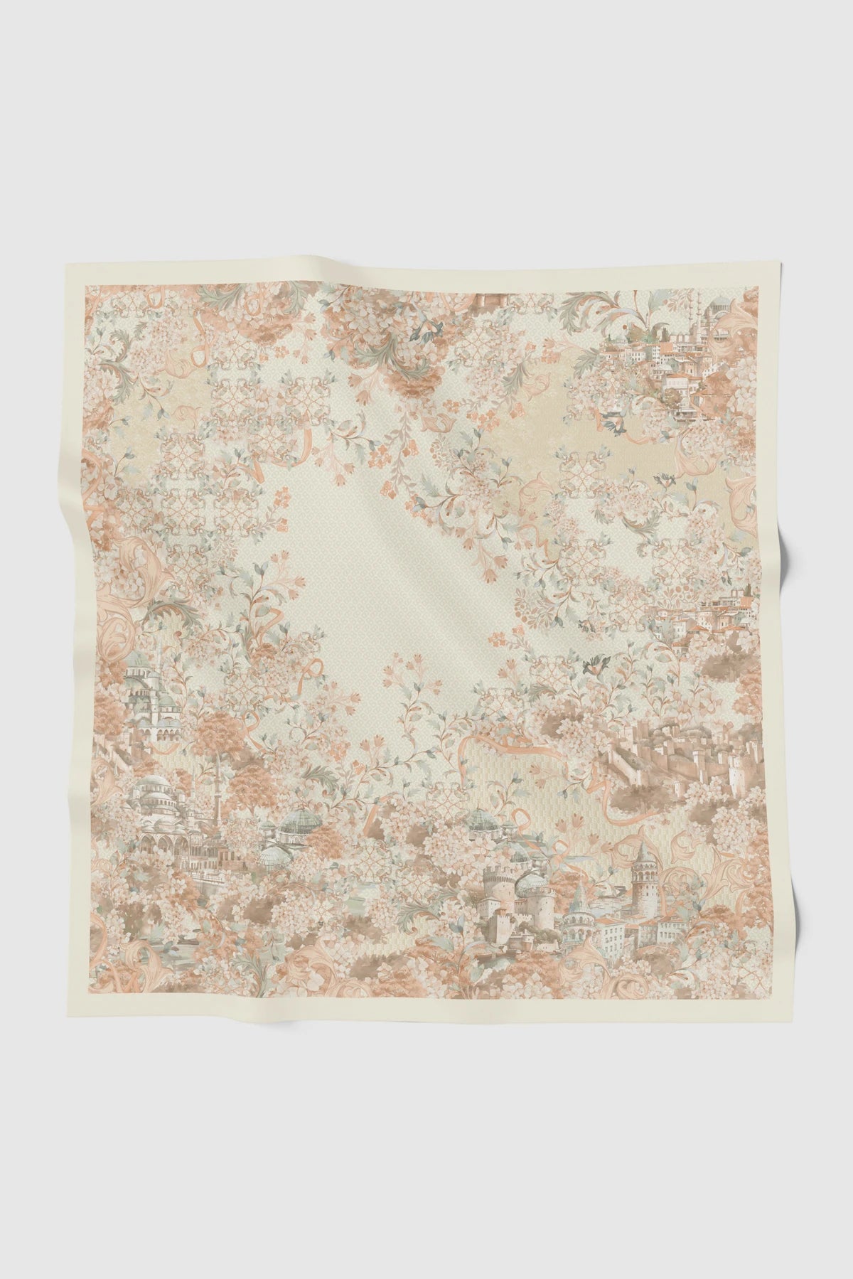 istanbul printed square scarf in dallah by buttonscarves 