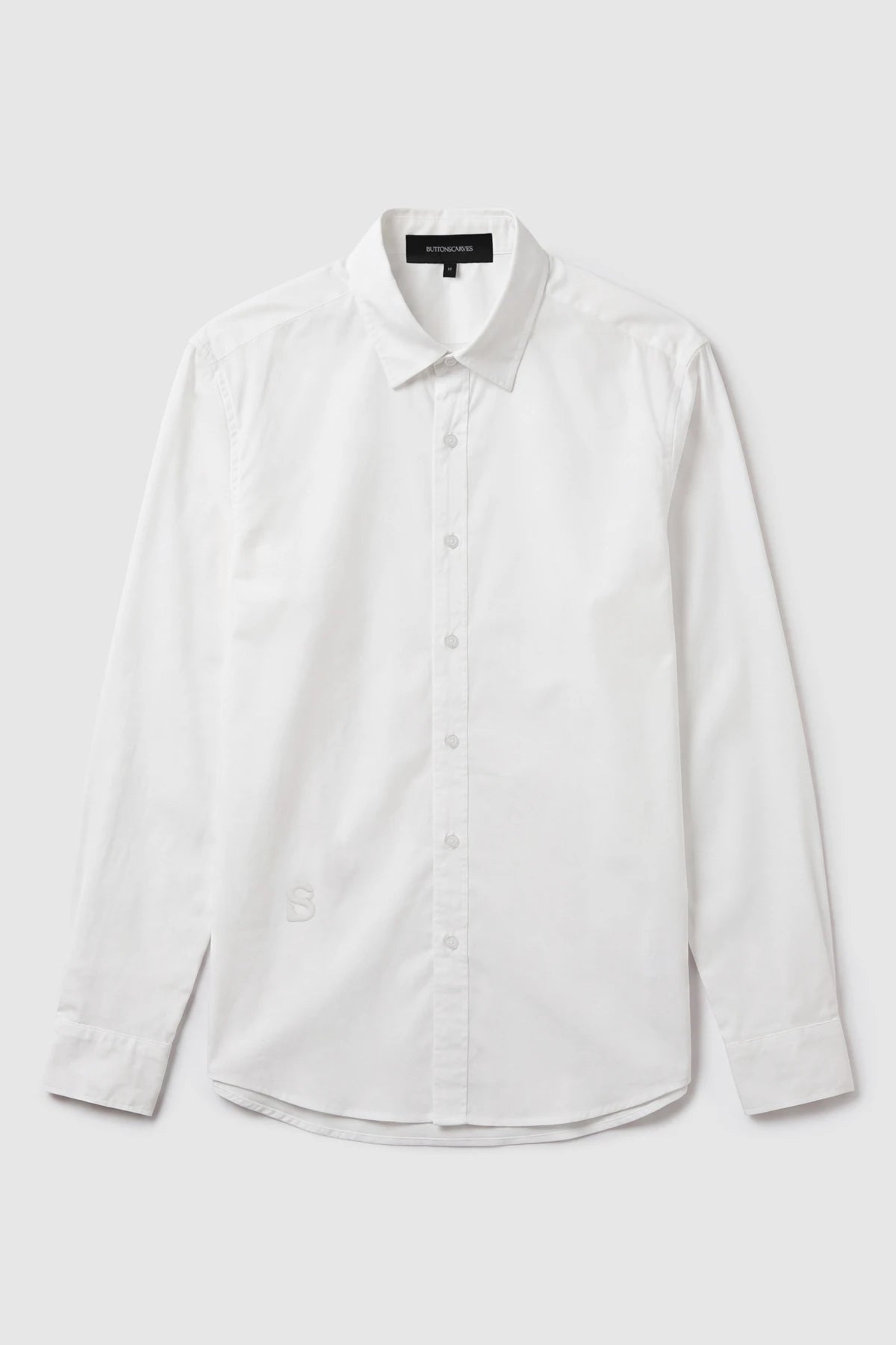 everyday men embroidery long sleeve shirt in white by buttonscarves
