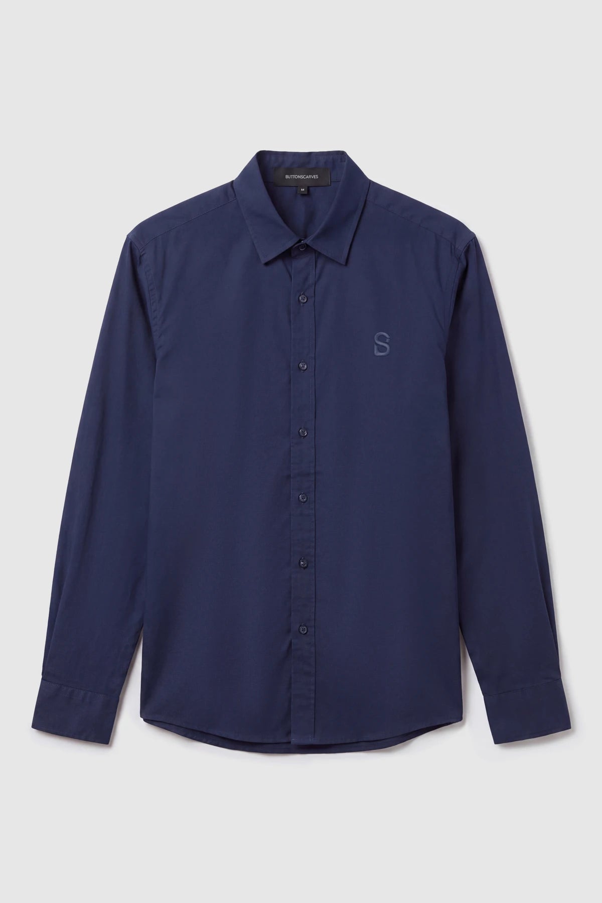 everyday men embroidery shirt in blue by buttonscarves