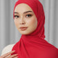 Tapis Satin Jacquard Shawl - Scarlet