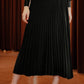 Serena Pleats Skirt - Black