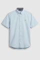 Signature Men Poplin Shirt Short Sleeve - Blue