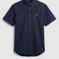 Signature Men Poplin Shirt Short Sleeve - Navy