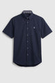 Signature Men Poplin Shirt Short Sleeve - Navy