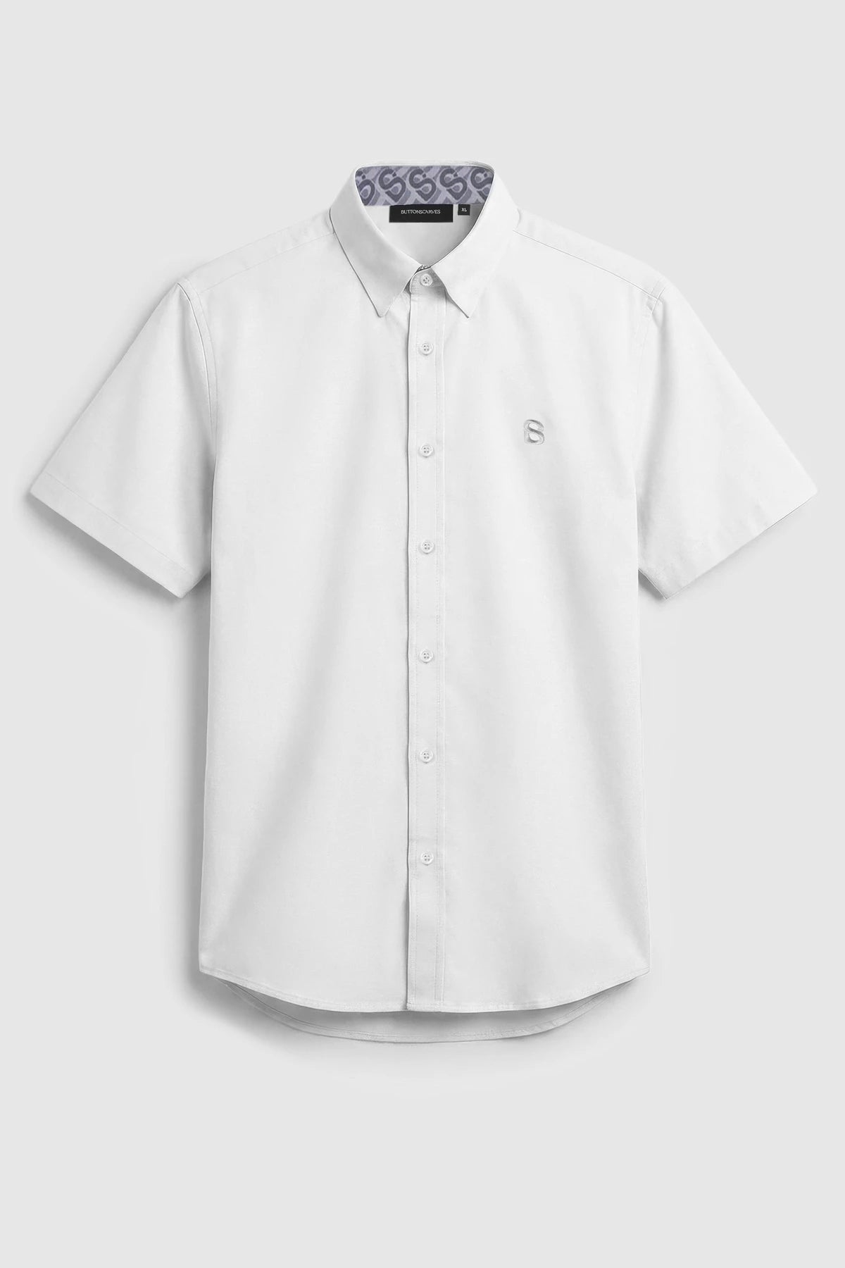 Signature Men Poplin Shirt Short Sleeve - White