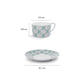 Beverly Monogram Cup and Saucer - Teal