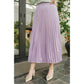 Satin Pleats Skirt - Lilac