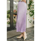 Satin Pleats Skirt - Lilac