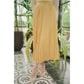 Satin Pleats Skirt - Yellow