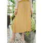Satin Pleats Skirt - Yellow