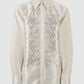 Signature Jacquard Men Shirt - Ecru