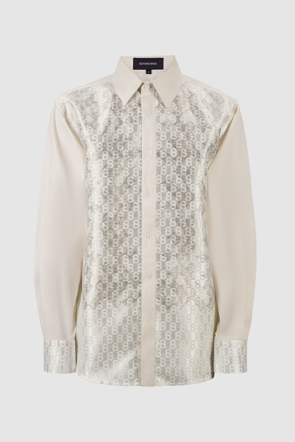 Signature Jacquard Men Shirt - Ecru