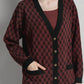 Signature Monogram Cardigan - Bricks