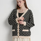 Signature Monogram Cardigan - Caviar