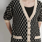 Signature Monogram Cardigan - Caviar