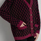 Signature Monogram Cardigan - Magenta
