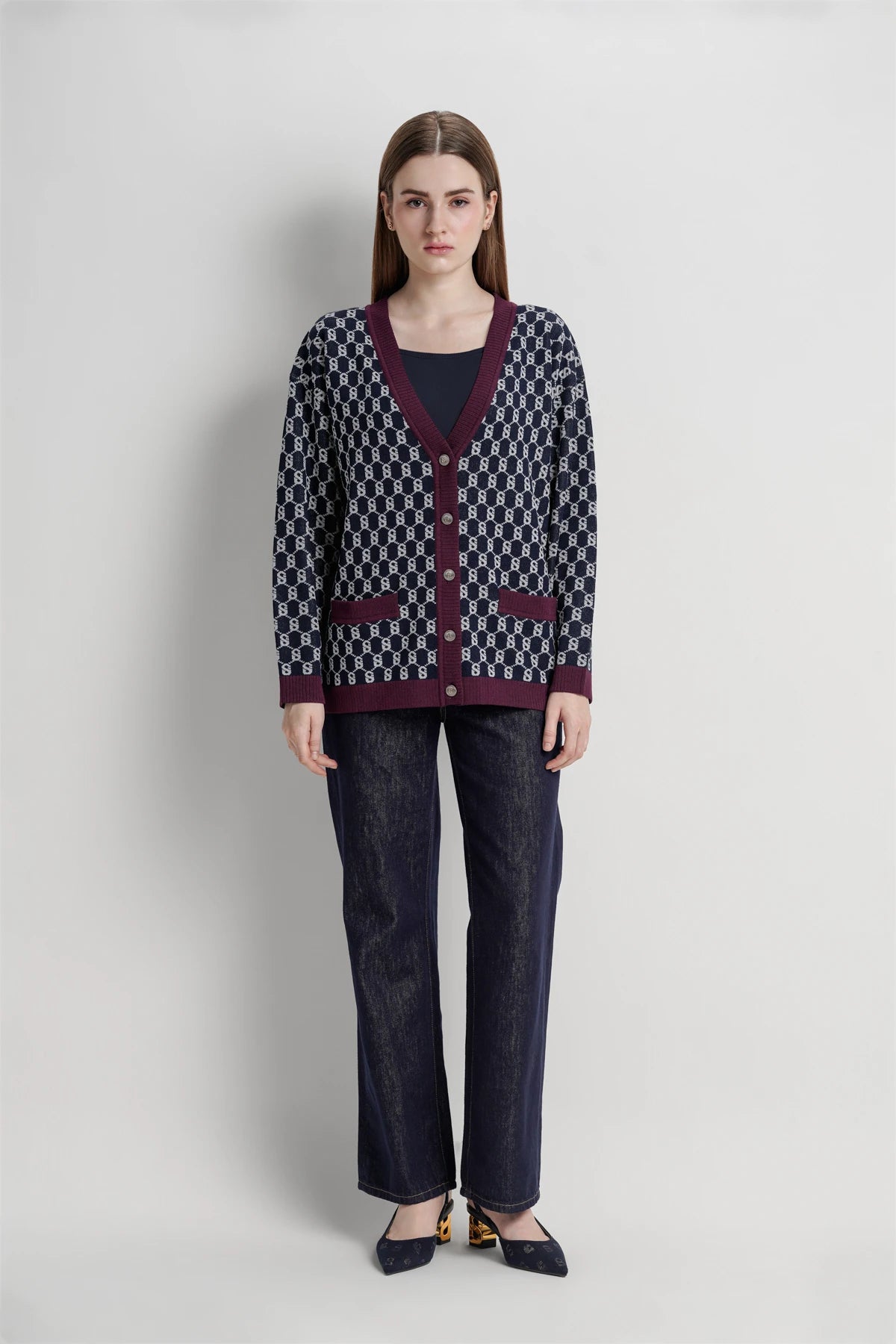 Signature Monogram Cardigan - Maritime