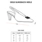 Deux Slingback Heels - White