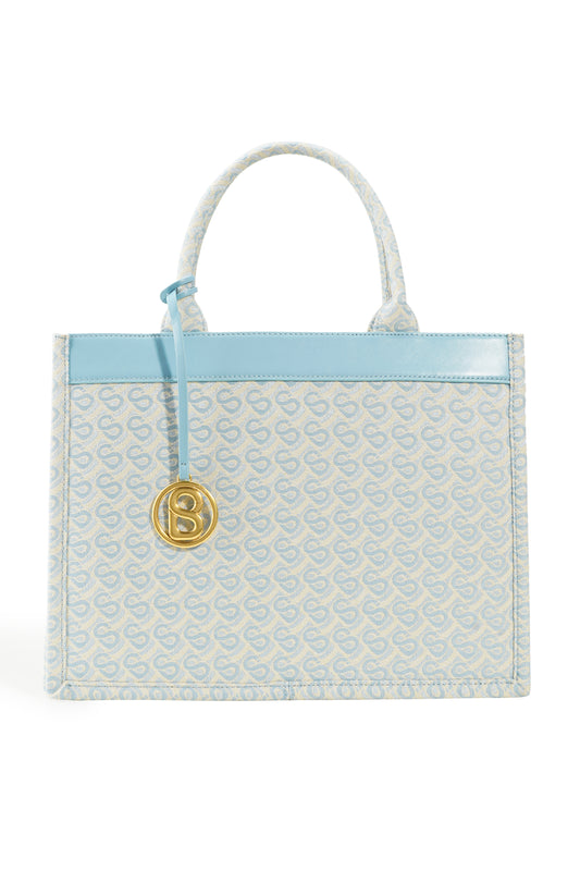 Bimu Jacquard Tote Bag Large - Skyway