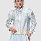 Songket Crop Shirt - Blue