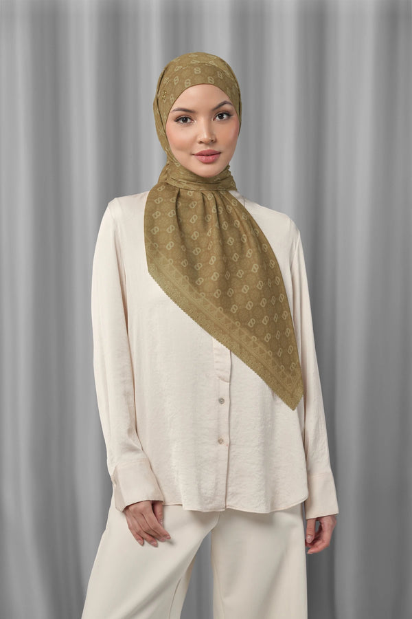 Songket Tie Back Square - Peanut