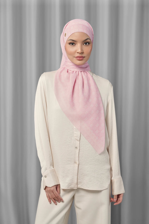 Songket Tie Back Square - Pink Beach