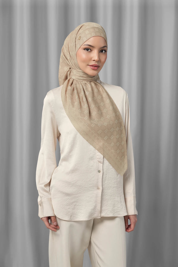 Songket Tie Back Square - Sand