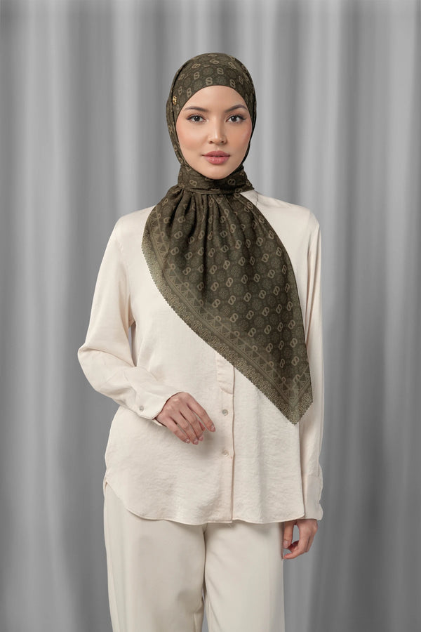 Songket Tie Back Square - Wood