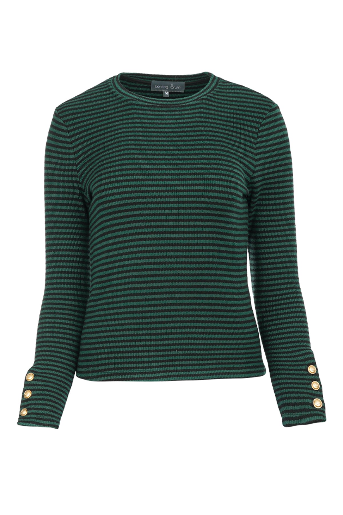 Striped Knit Top - Green Forest