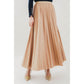 Tan Dear Pleats Skirt