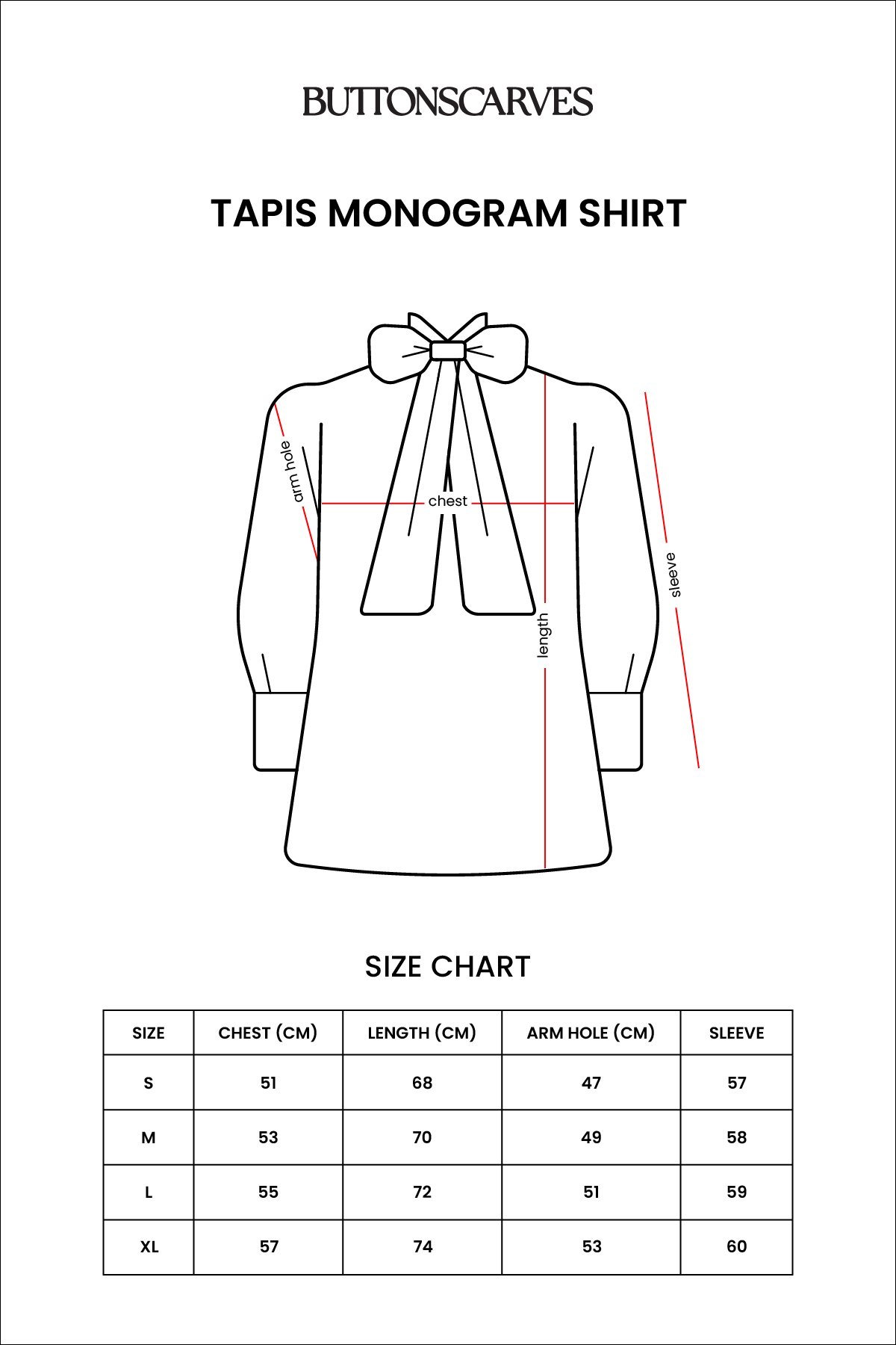 Tapis Monogram Shirt - Red