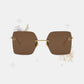 victoria brown sunglasses with rimless square frame