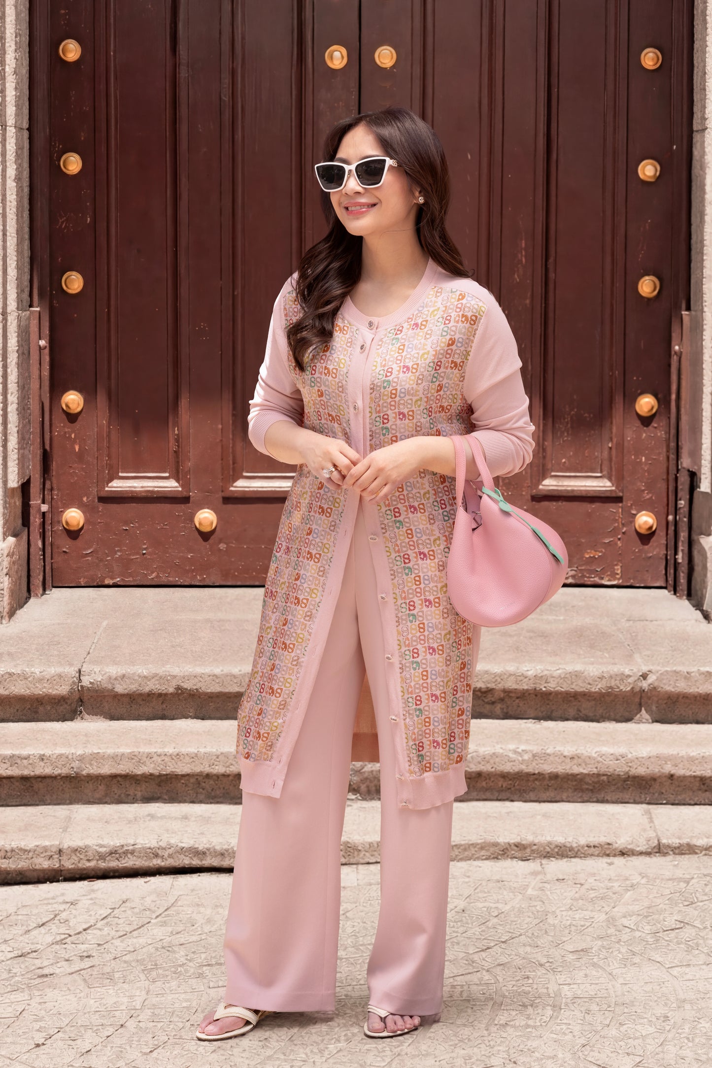 Nagita Midi Cardigan - Pink
