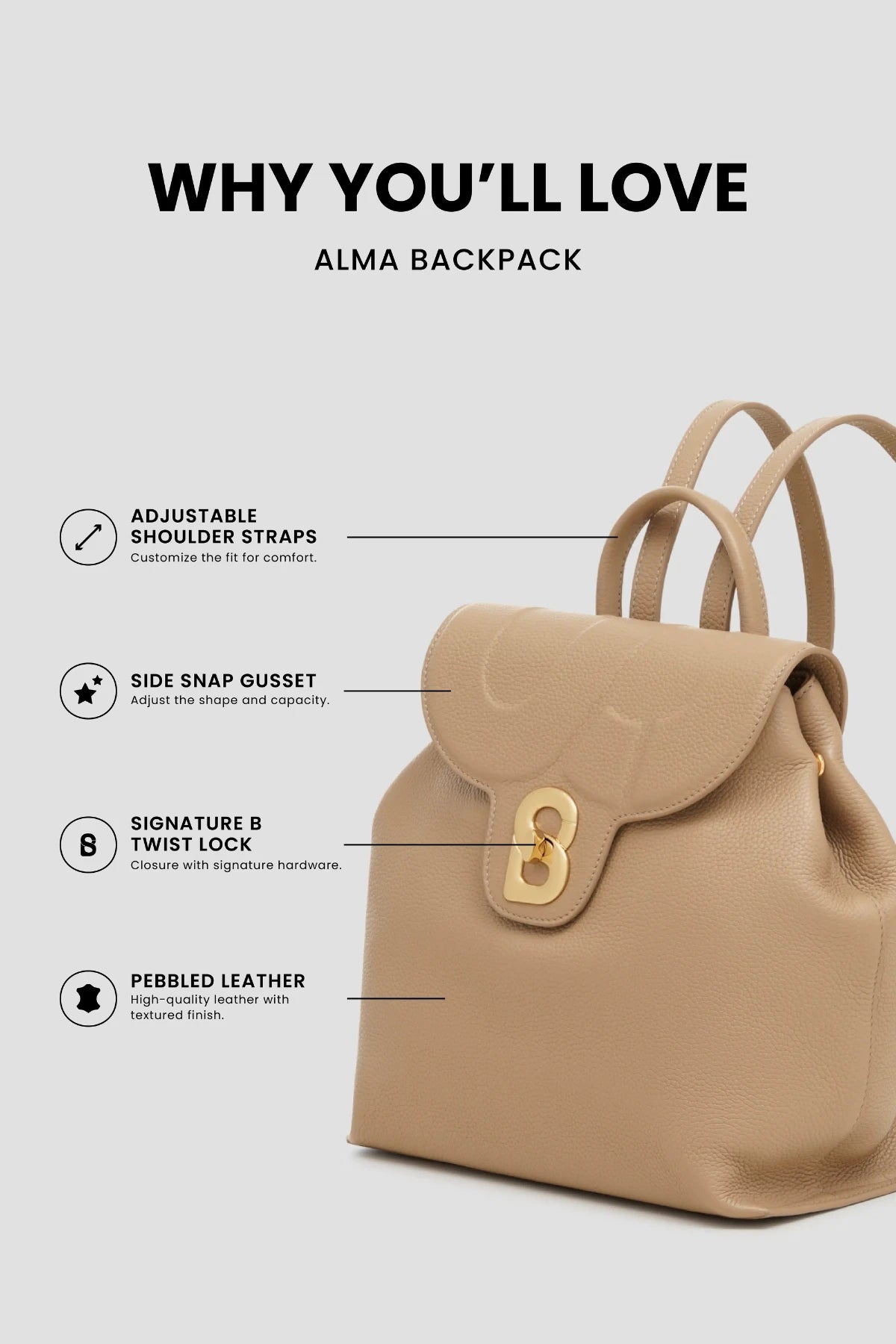 Alma Backpack - Clay