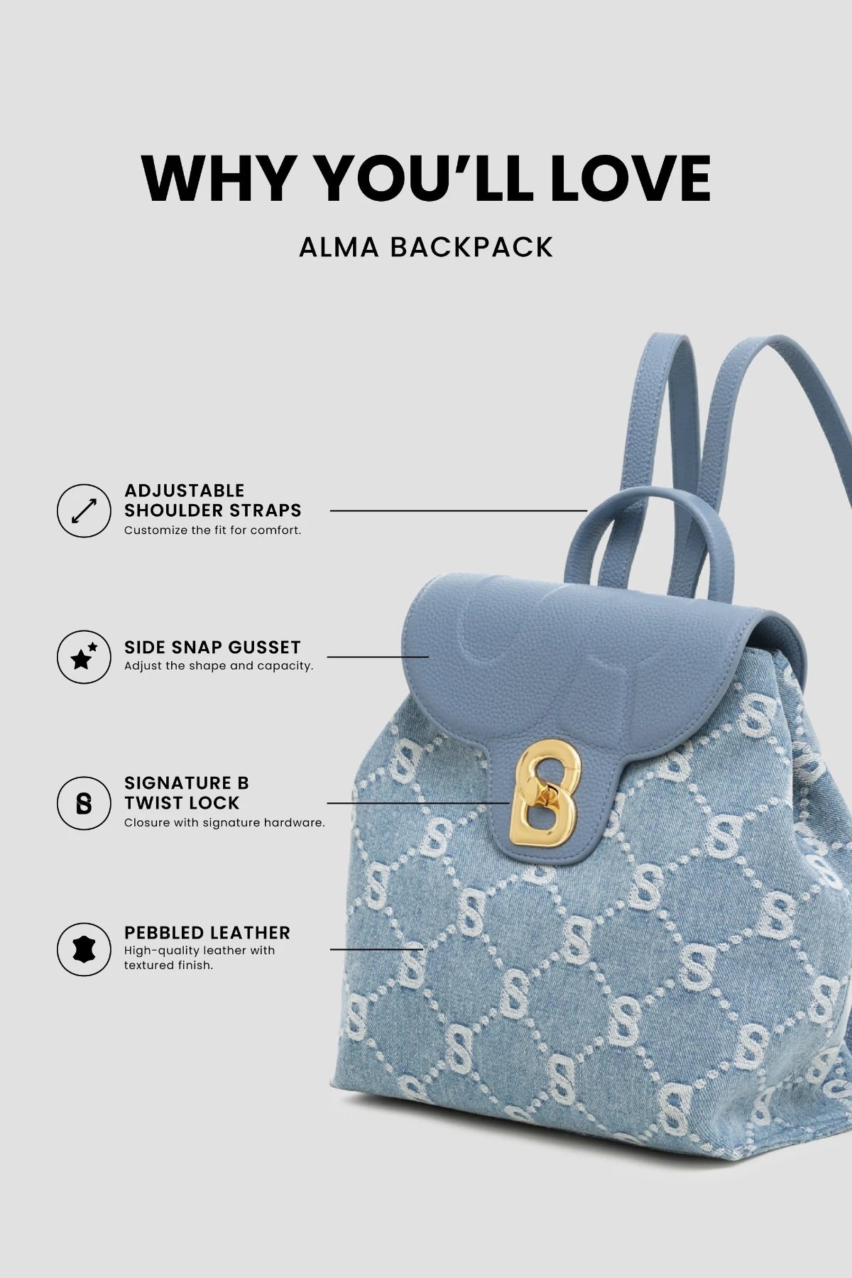 Alma Backpack - Denim