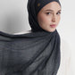 Waves Monogram Tie Back Shawl - Black Sea