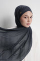 Waves Monogram Tie Back Shawl - Black Sea