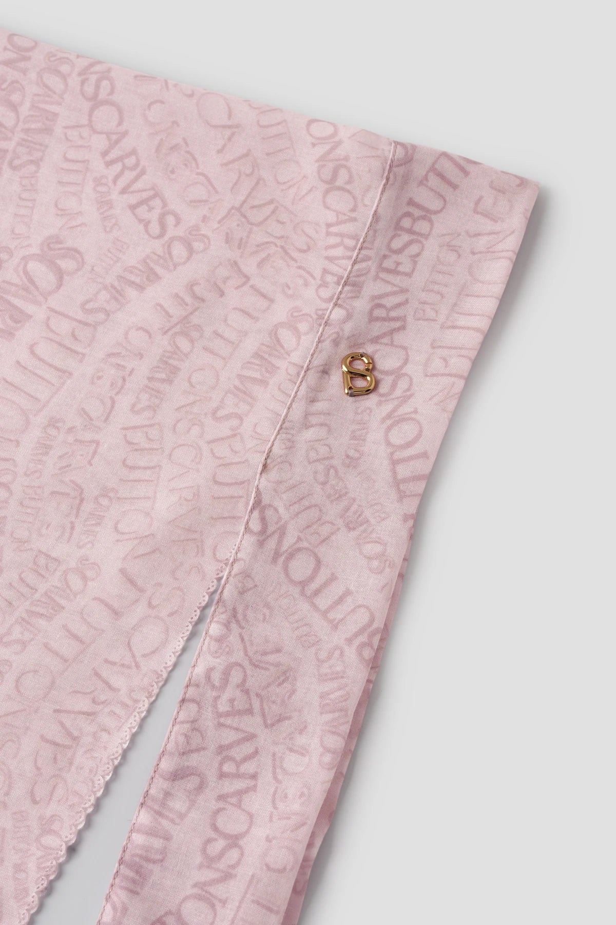 Waves Monogram Tie Back Square - Pearl Blush