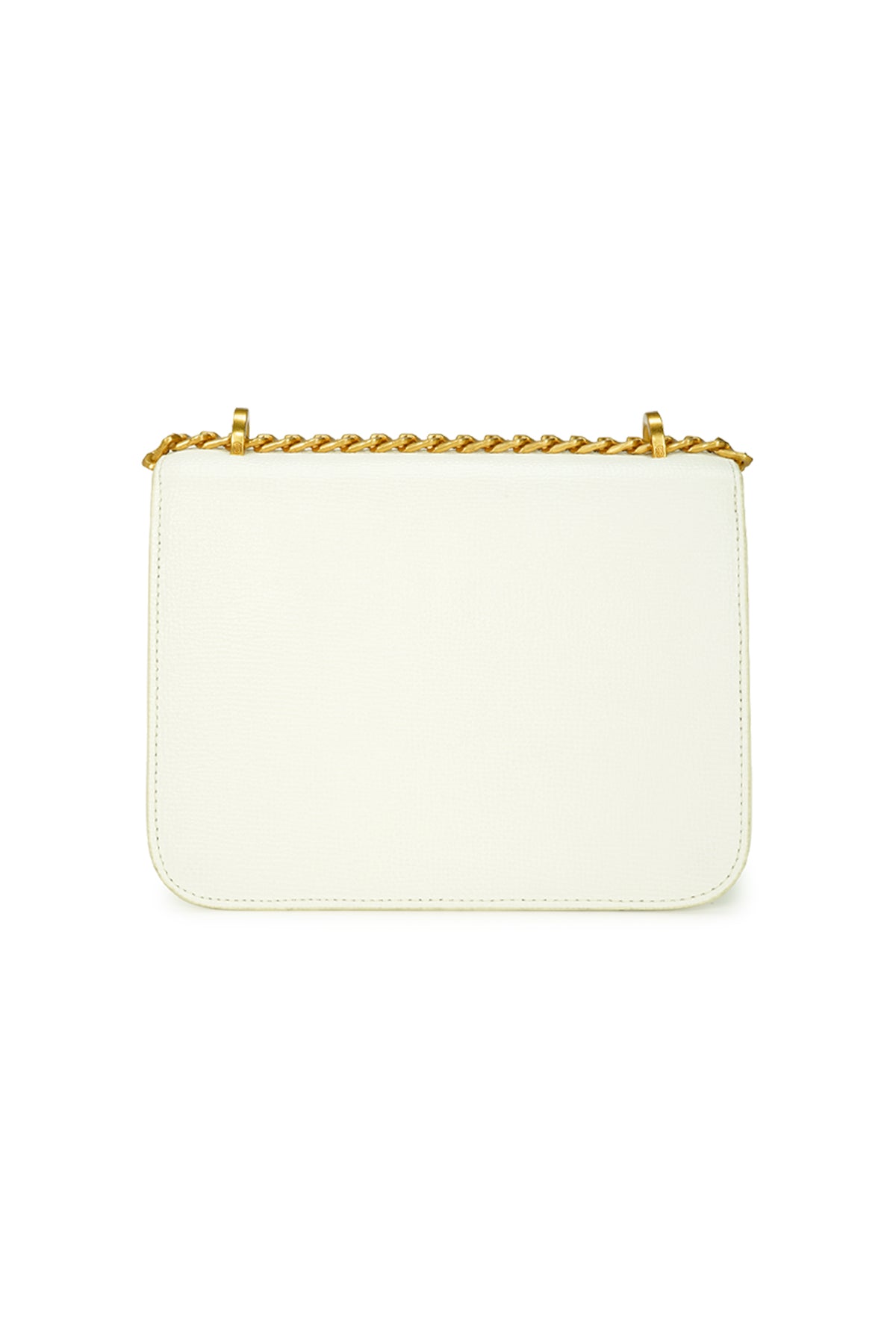 Audrey Chain Leather Bag  Medium - White