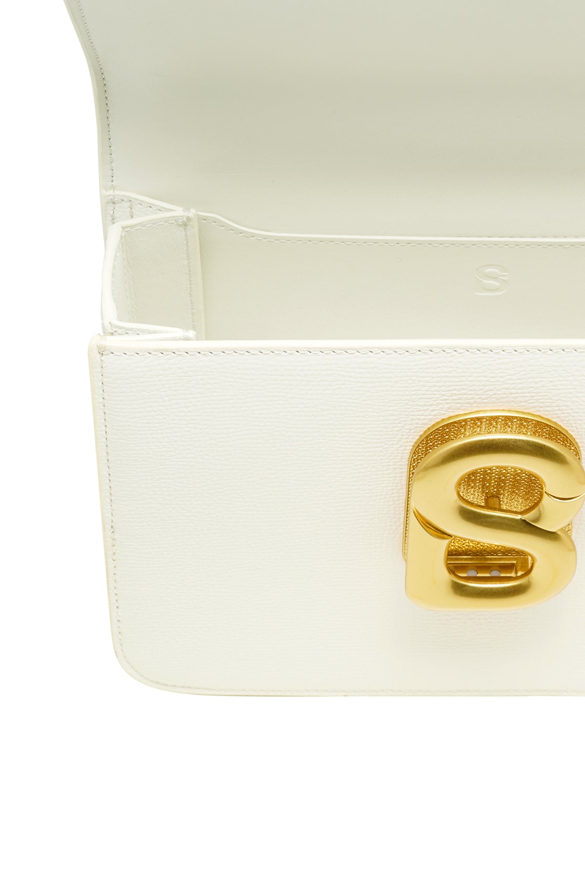 Audrey Chain Leather Bag Small - White