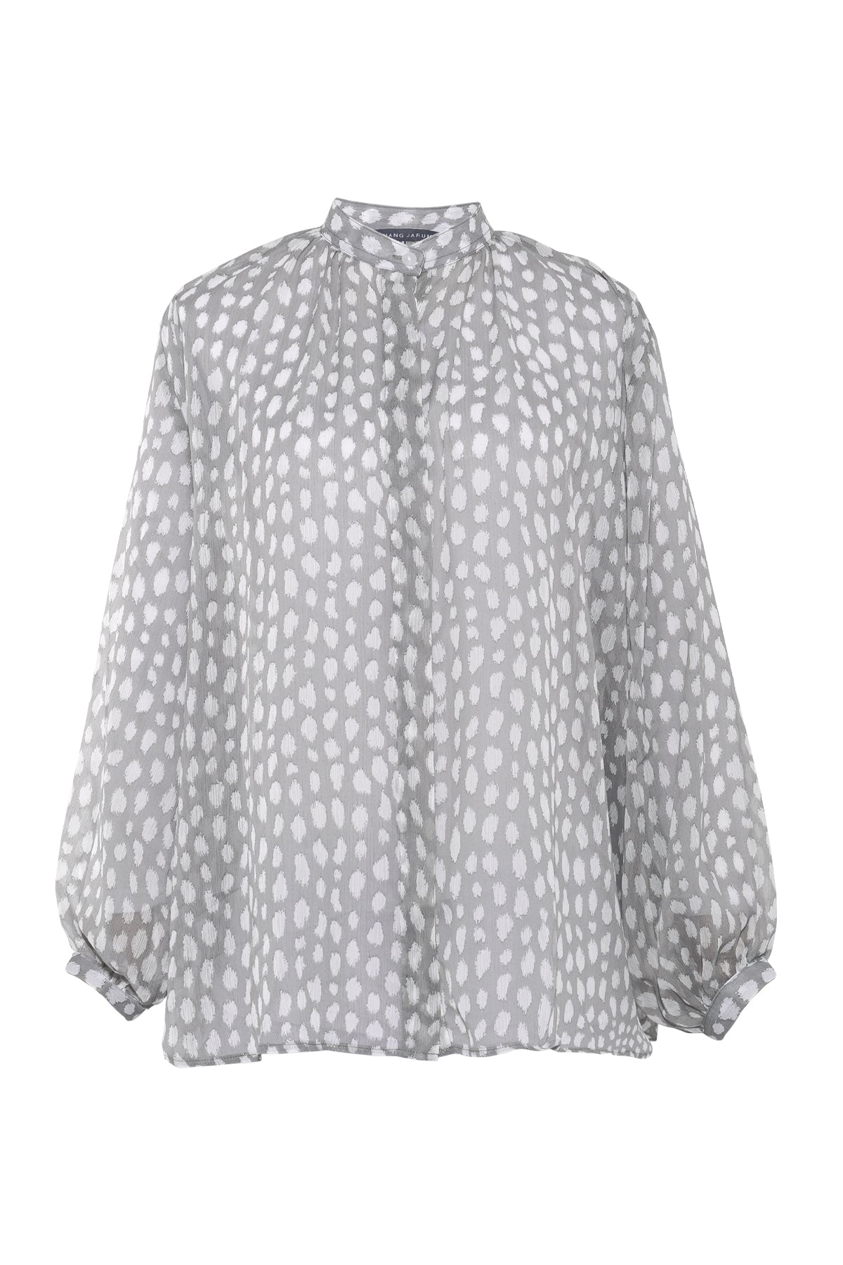 Yura Puffy Shirt - Grey – Buttonscarves