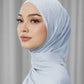 Tapis Satin Jacquard Shawl - Zen Blue