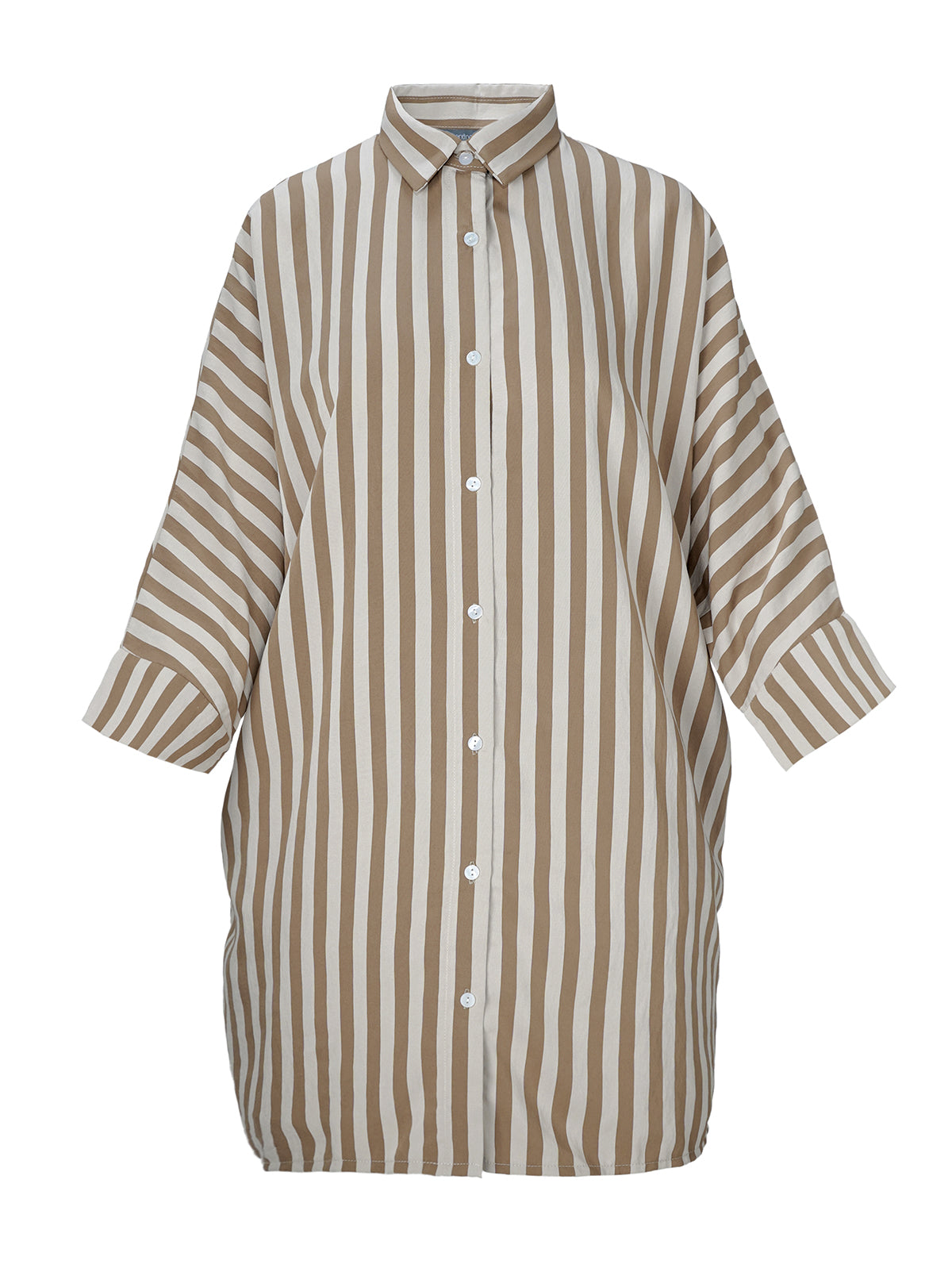 Zoe Stripes Shirt - Brown