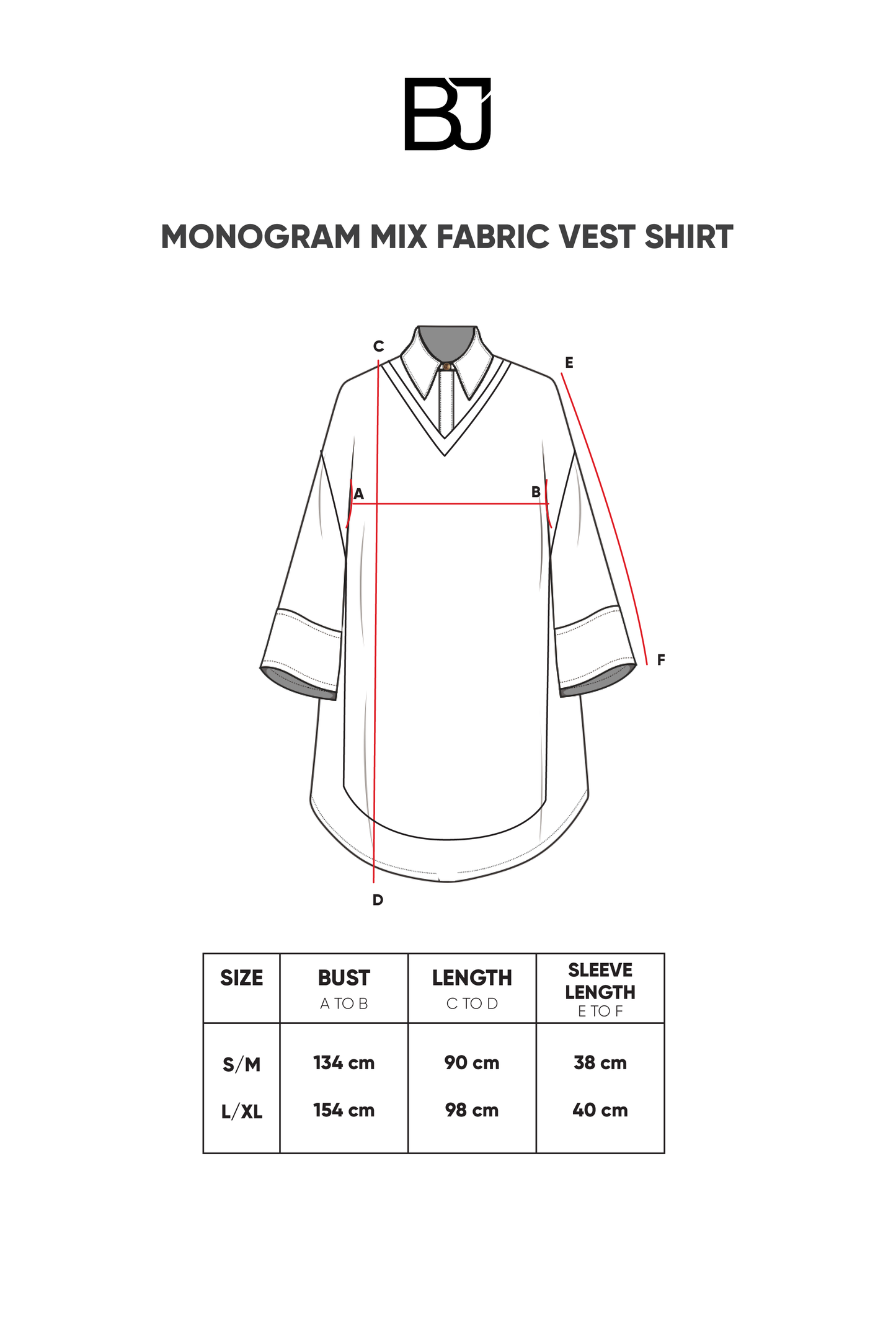 Monogram Mix Fabric Vest Shirt - Brown