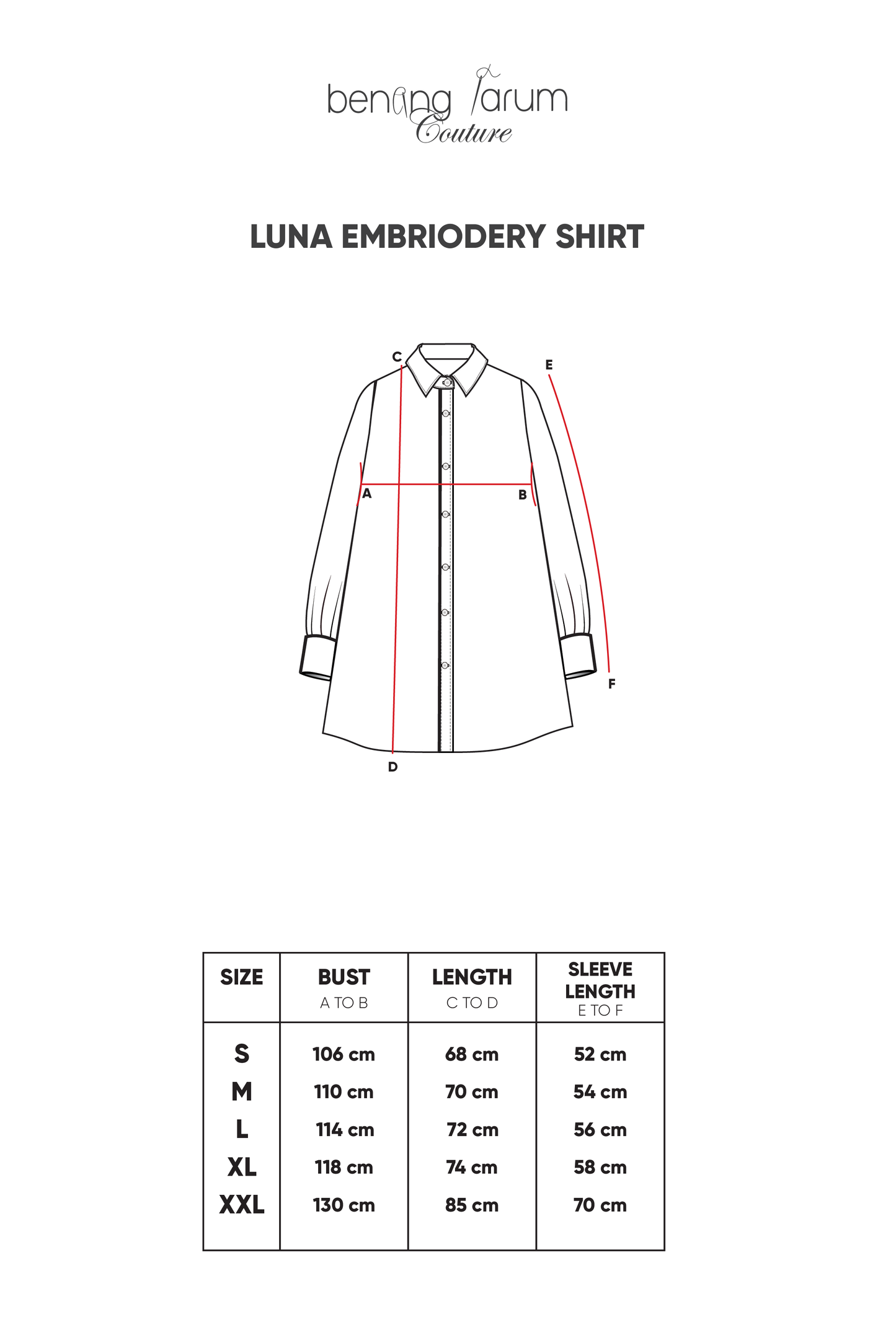 Luna Embroidery Shirt - White