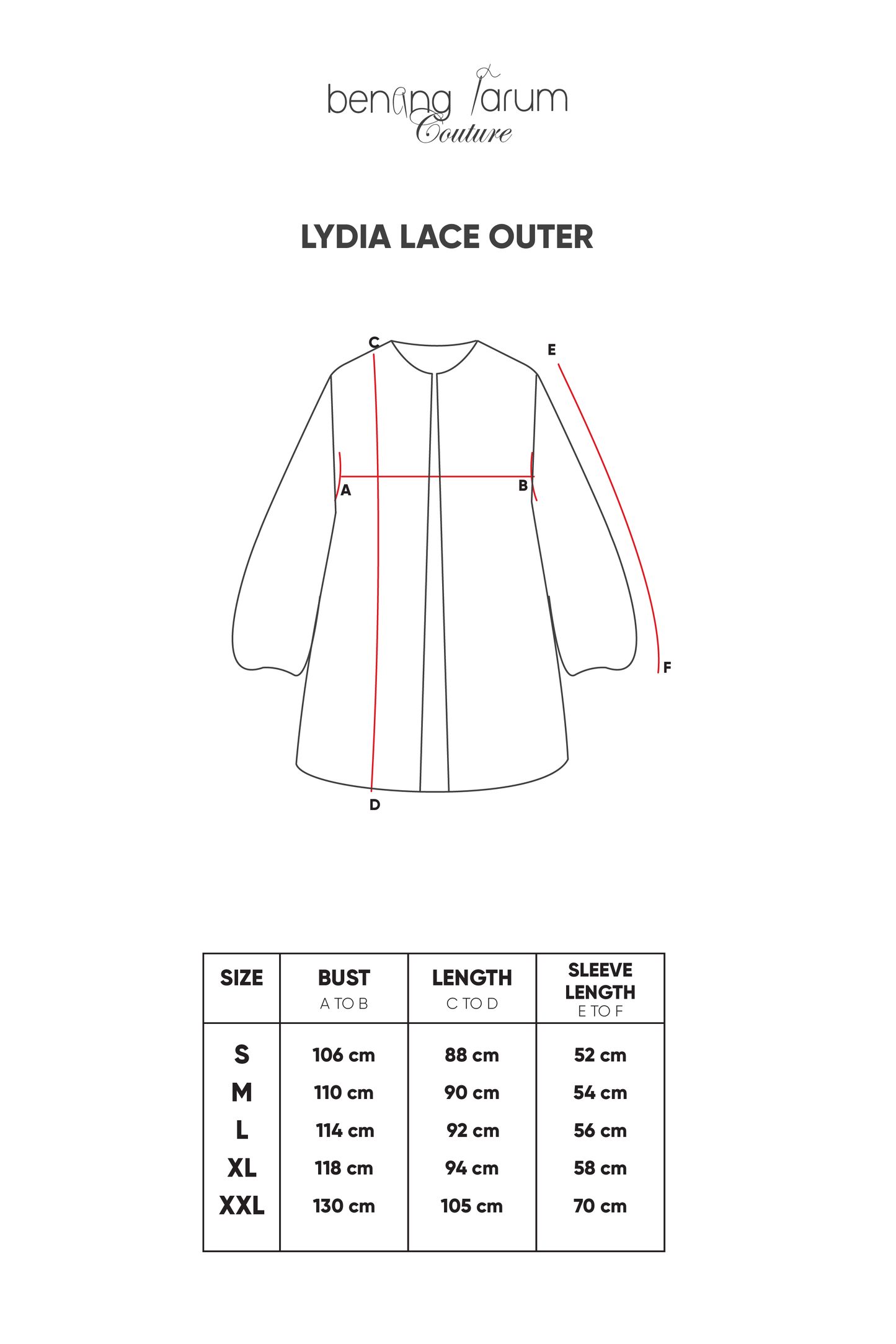 Lydia Lace Outer - Black Brown